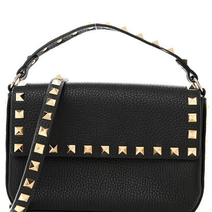 Valentino Garavani Grained Calfskin Rockstud Crossbody Bag Black 7 of 10