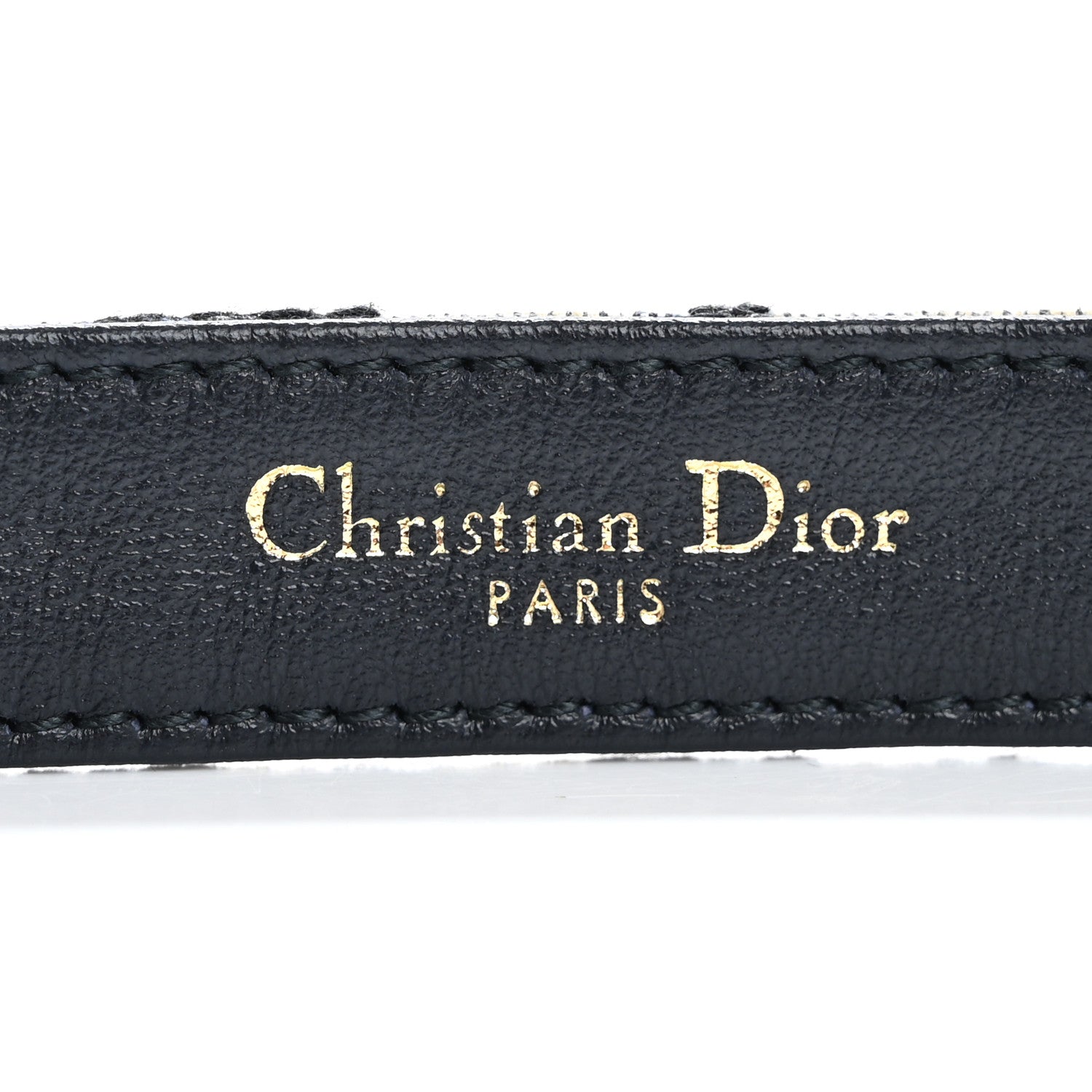 Christian Dior Jacquard Oblique 20mm Saddle Belt 80 32 Blue 5 of 8