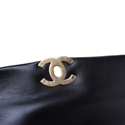 Chanel Goatskin Quilted Medium 19 Flap Black 12 of 16