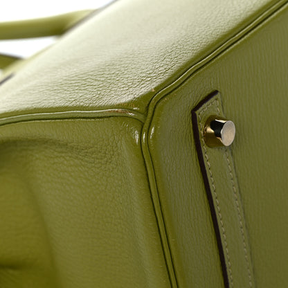 Hermes Chevre Mysore Birkin 30 Vert Anis 10 of 18