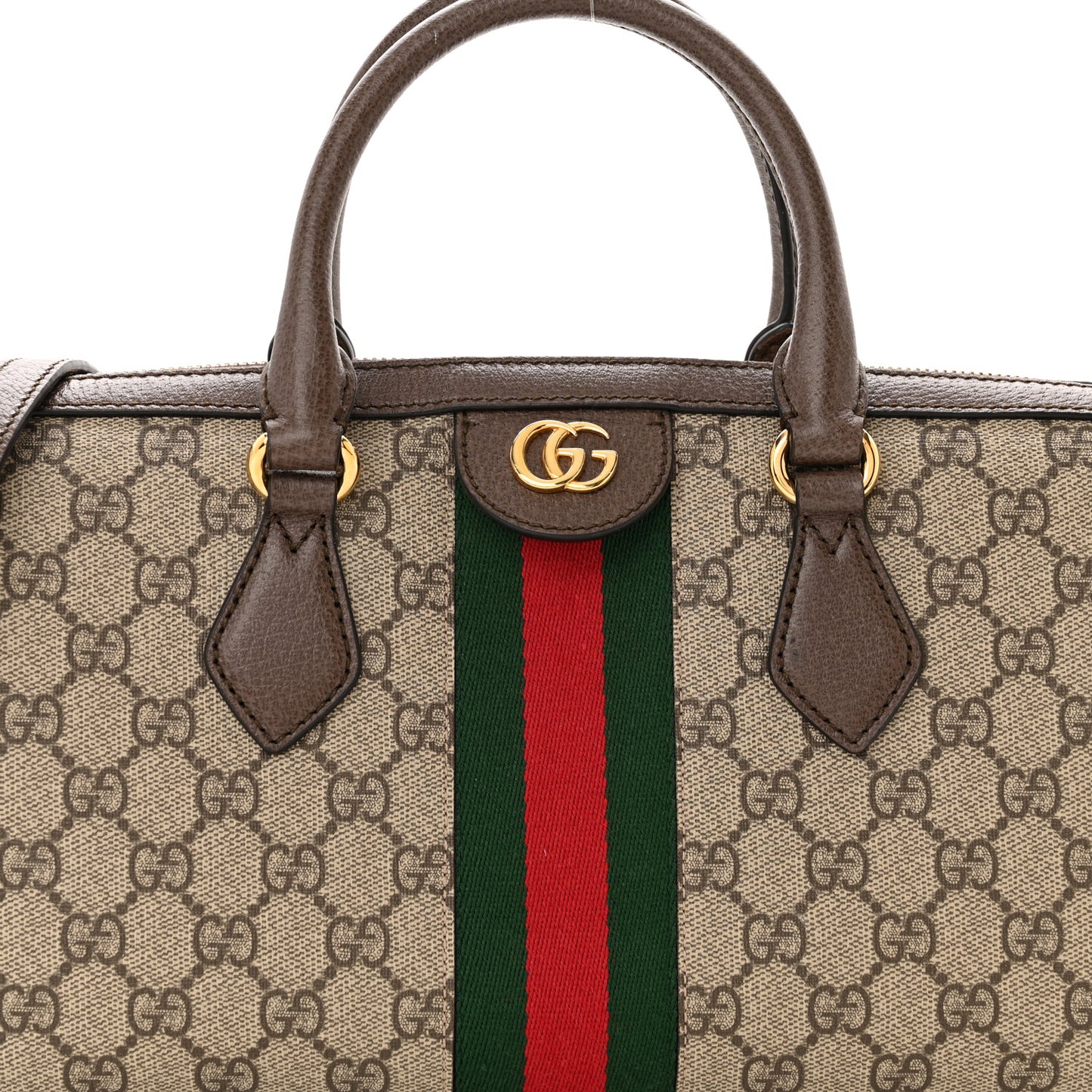 GG Supreme Monogram Web Medium Ophidia Boston Brown
