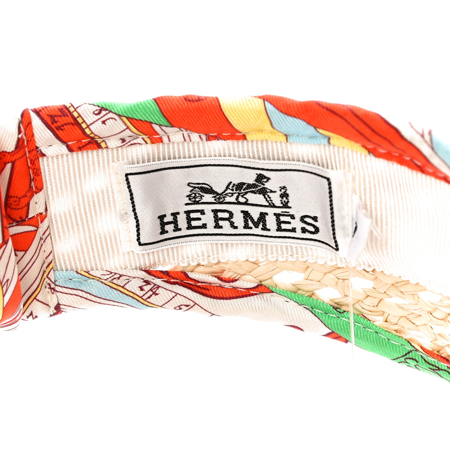 Panama Straw Woven Silk Astrologie Nouvelle Emilie Visor S Natural Amazone Pop