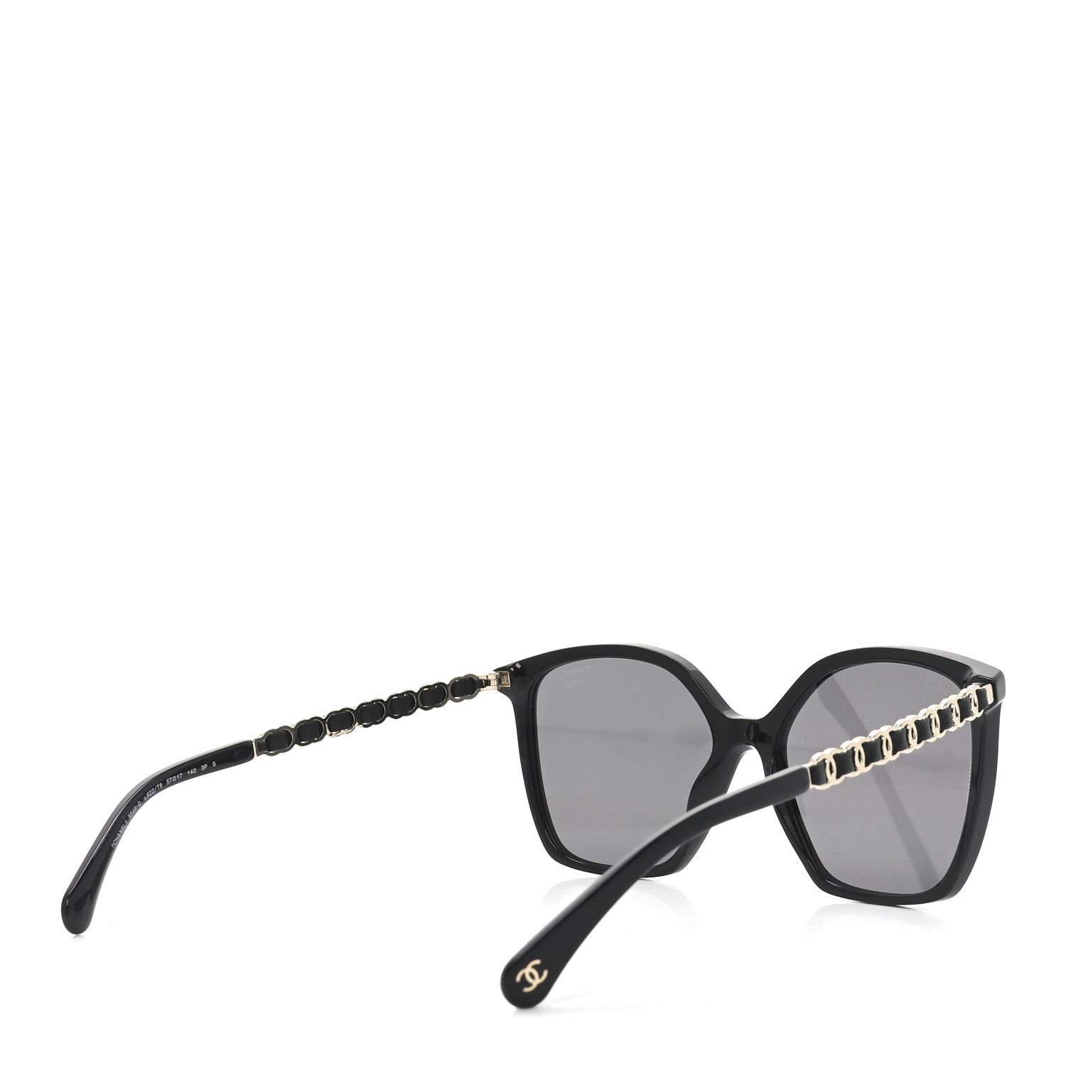 Chanel Acetate Calfskin Square Sunglasses 5546-Q Black 4 of 7