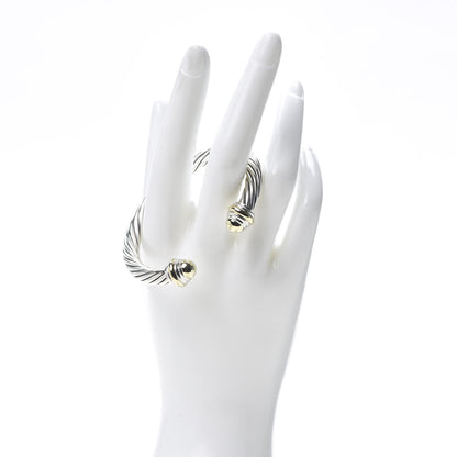 David Yurman Sterling Silver 14K Yellow Gold 7mm Cable Classics Bracelet 2 of 5