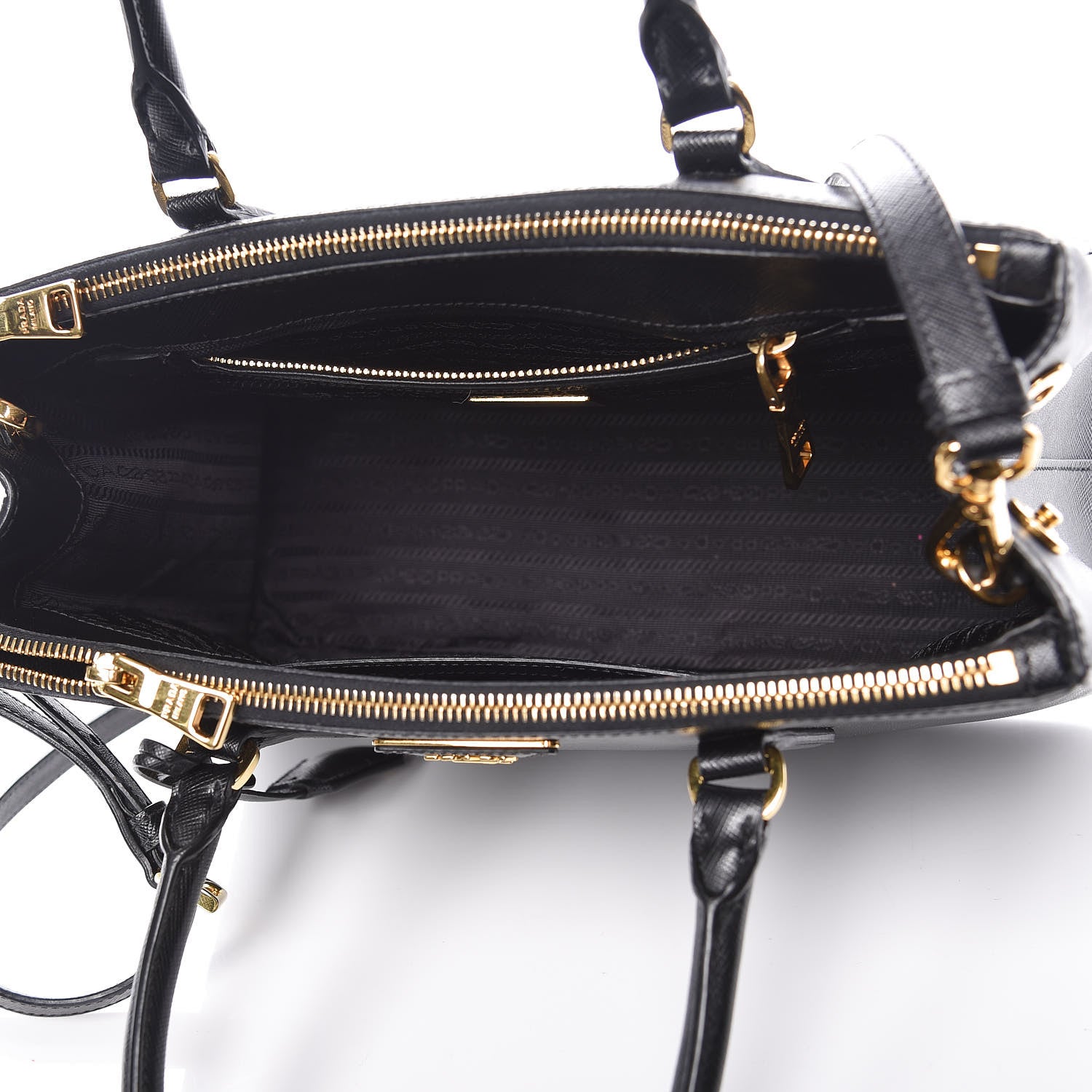 Prada Saffiano Small Galleria Double Zip Tote Black 5 of 20