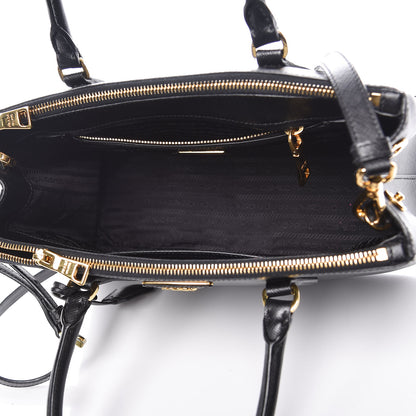 Prada Saffiano Small Galleria Double Zip Tote Black 5 of 20