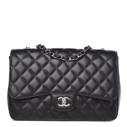 Chanel Caviar Quilted Jumbo Single Flap Black 1 of 7