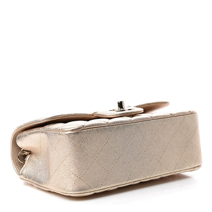 Chanel Metallic Lambskin Quilted Mini Rectangular Flap Gold 4 of 11