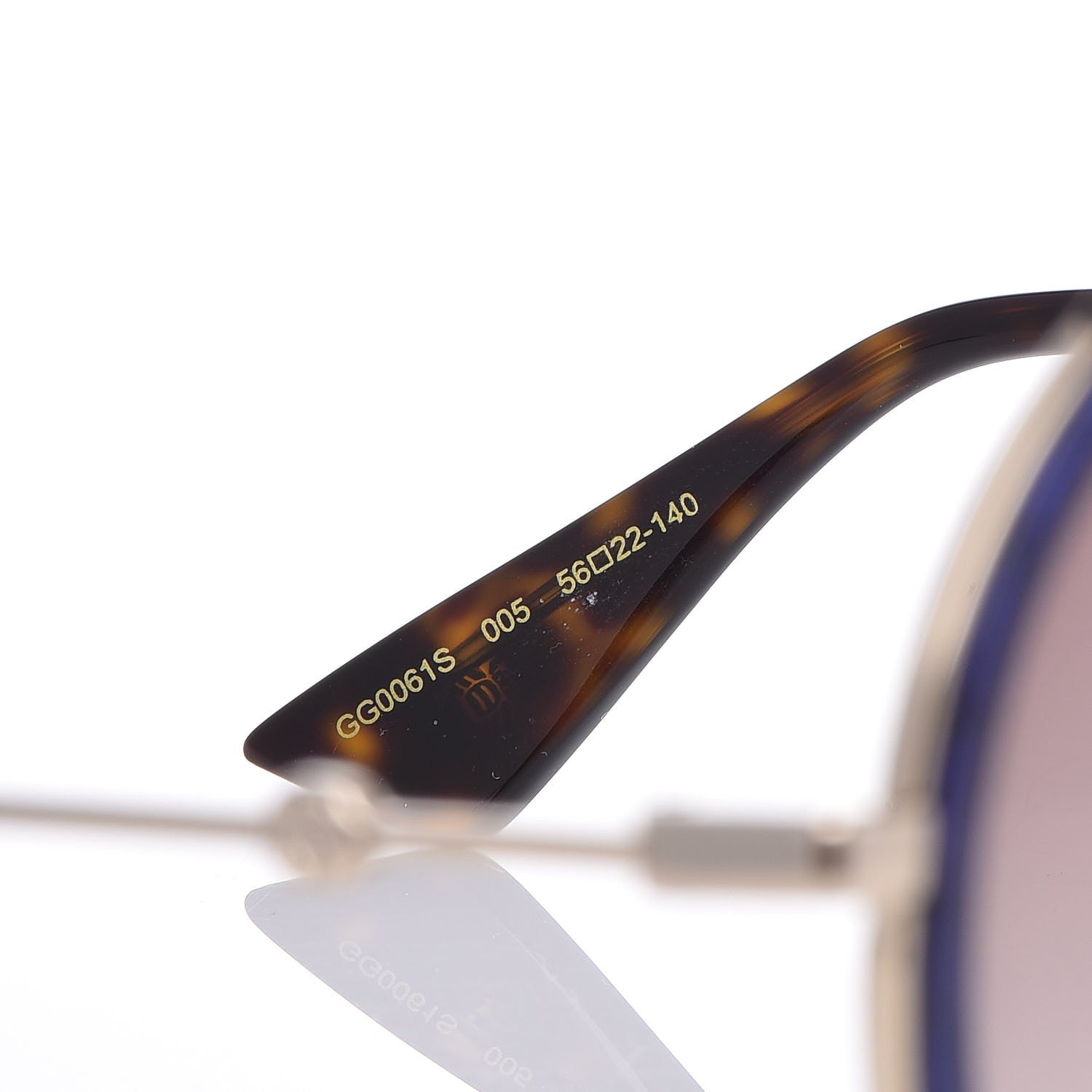 Gucci Round Glitter Sunglasses GG0061S Blue 5 of 7