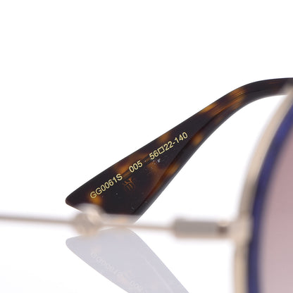 Gucci Round Glitter Sunglasses GG0061S Blue 5 of 7