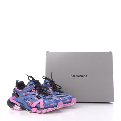 Balenciaga Rubber Mesh Bi-Color Womens Track.2 Open Sneakers 38 Blue Pink 11 of 11