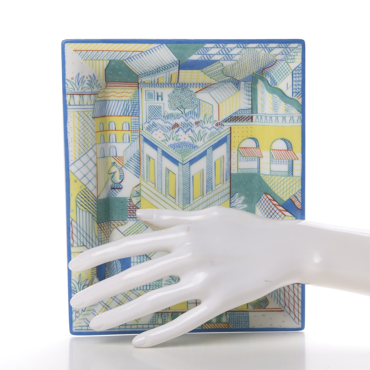 Hermes Limoges Porcelain Les Cavaliers Change Tray 2 of 5