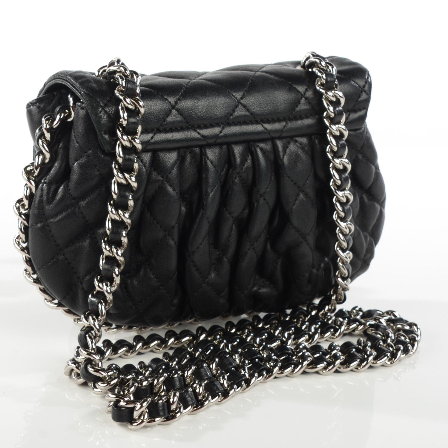 Chanel Washed Lambskin Mini Chain Around Messenger Black 3 of 8