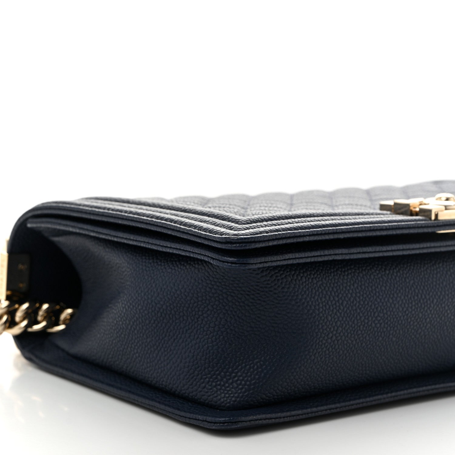 Chanel Caviar Quilted New Medium Boy Flap Navy 9 of 10