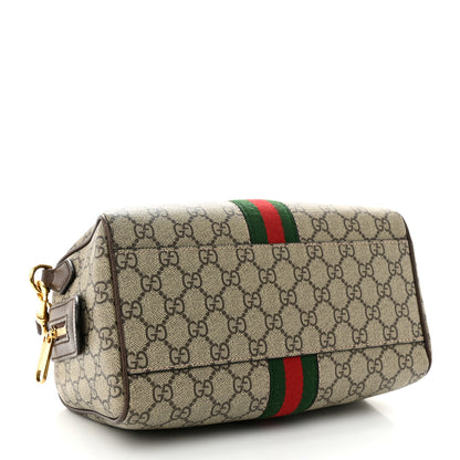 Gucci GG Supreme Monogram Web Small Ophidia Top Handle Bag Beige Ebony 4 of 12