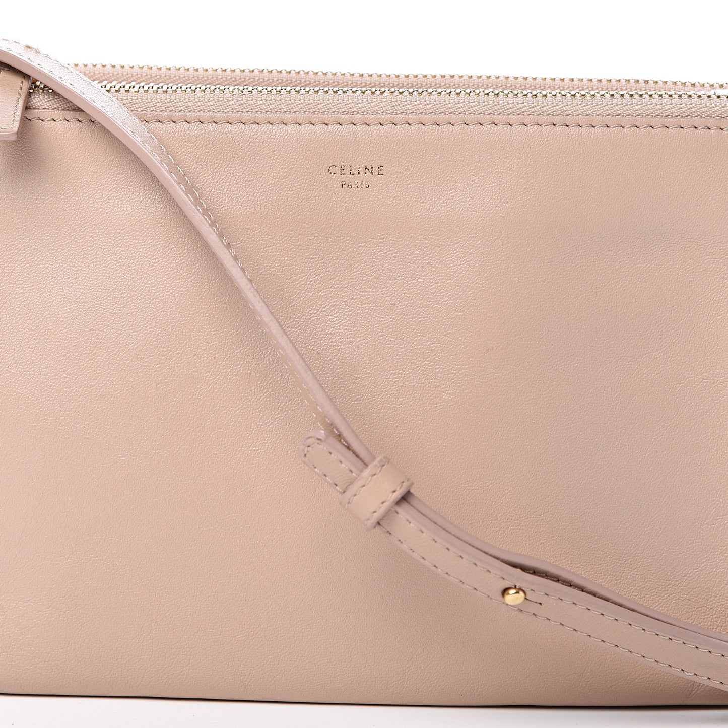 Smooth Lambskin Small Trio Crossbody Bag Powder