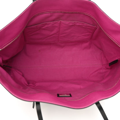 Fendi Vitello Elite Cuoio Monster Buggies Medium Roll Tote Carbone Black Multicolor Magenta 5 of 12