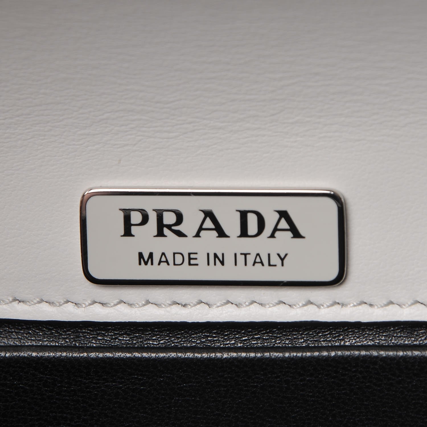 Prada City Calfskin Cahier Chain Wristlet Clutch White 6 of 6