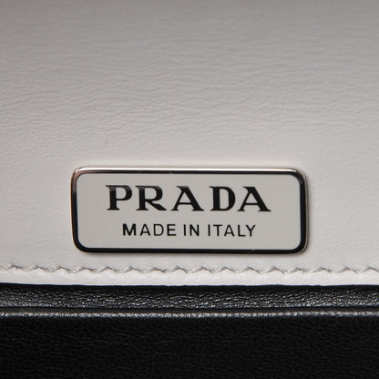 Prada City Calfskin Cahier Chain Wristlet Clutch White 6 of 6