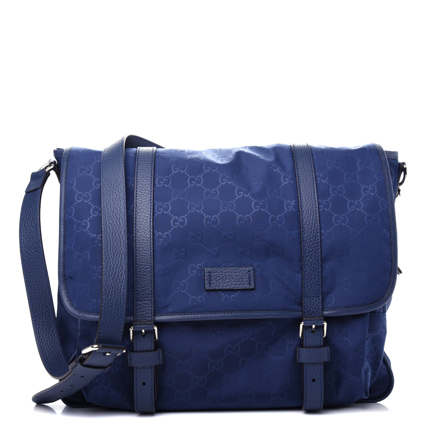 Nylon Monogram Double Buckle Flap Messenger Bag Tide