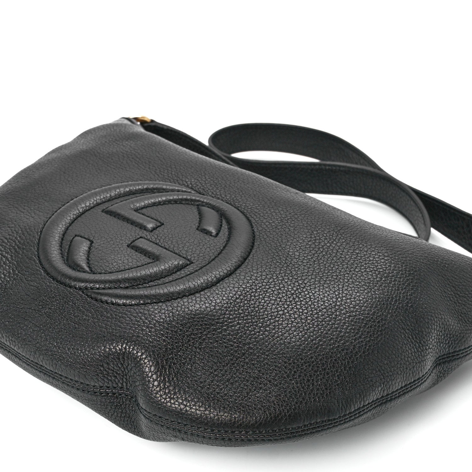 Gucci Pebbled Calfskin Small Soho Hobo Black 12 of 13
