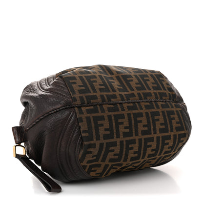 Fendi Zucca Nappa Nuvolata Vitello Tortuga Spy Bowler Tobacco Moro 4 of 10