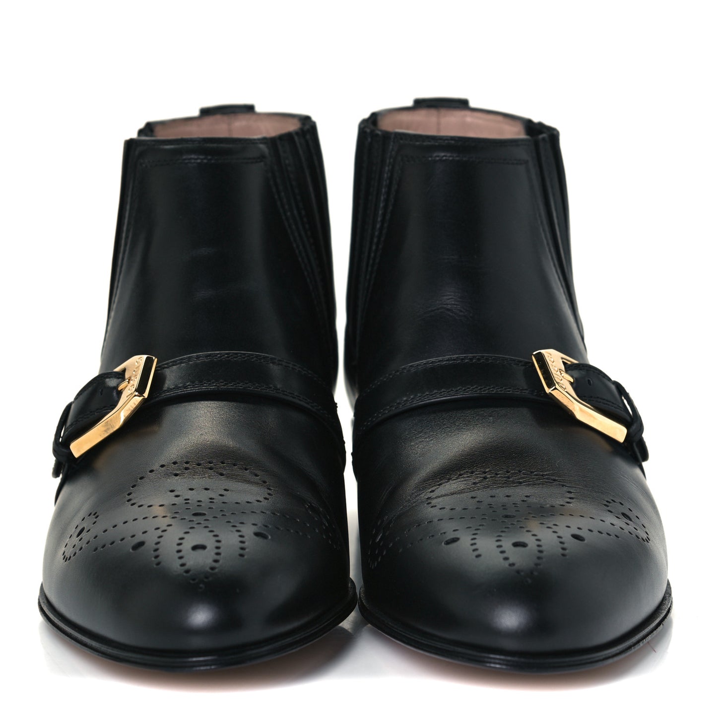 Waxed Calfskin Womens Ankle Boots 37 Black