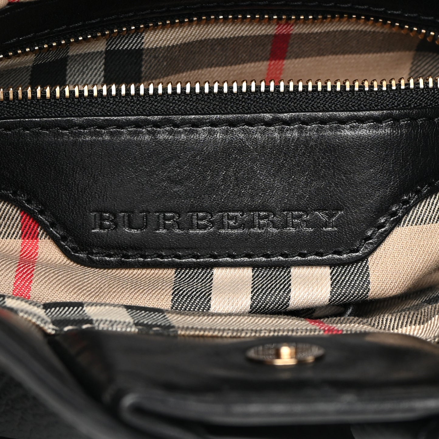 Calfskin Medium Whipstitch Tote Black