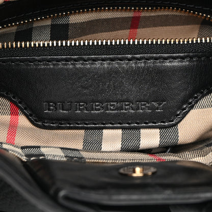 Burberry Calfskin Medium Whipstitch Tote Black 6 of 15