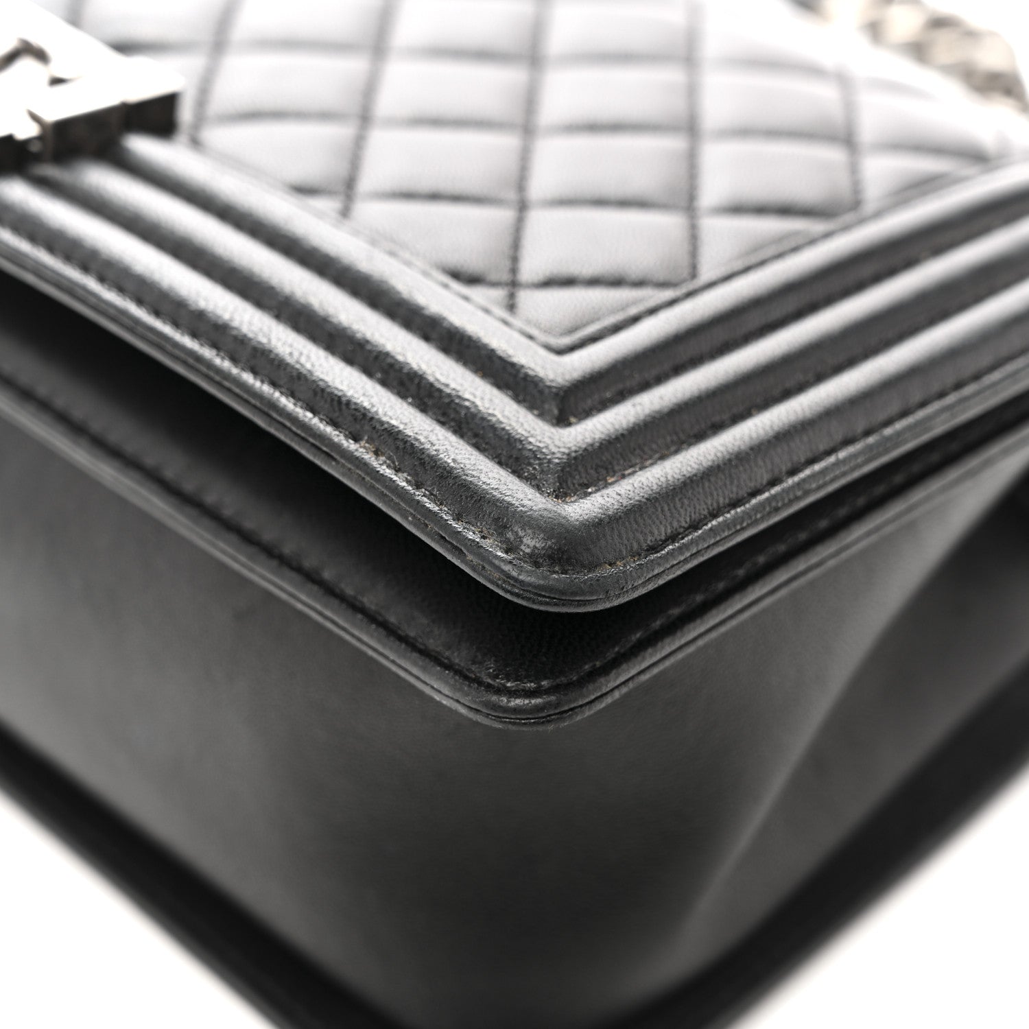 Chanel Lambskin Quilted Medium Boy Flap Black 13 of 13