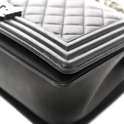 Chanel Lambskin Quilted Medium Boy Flap Black 13 of 13