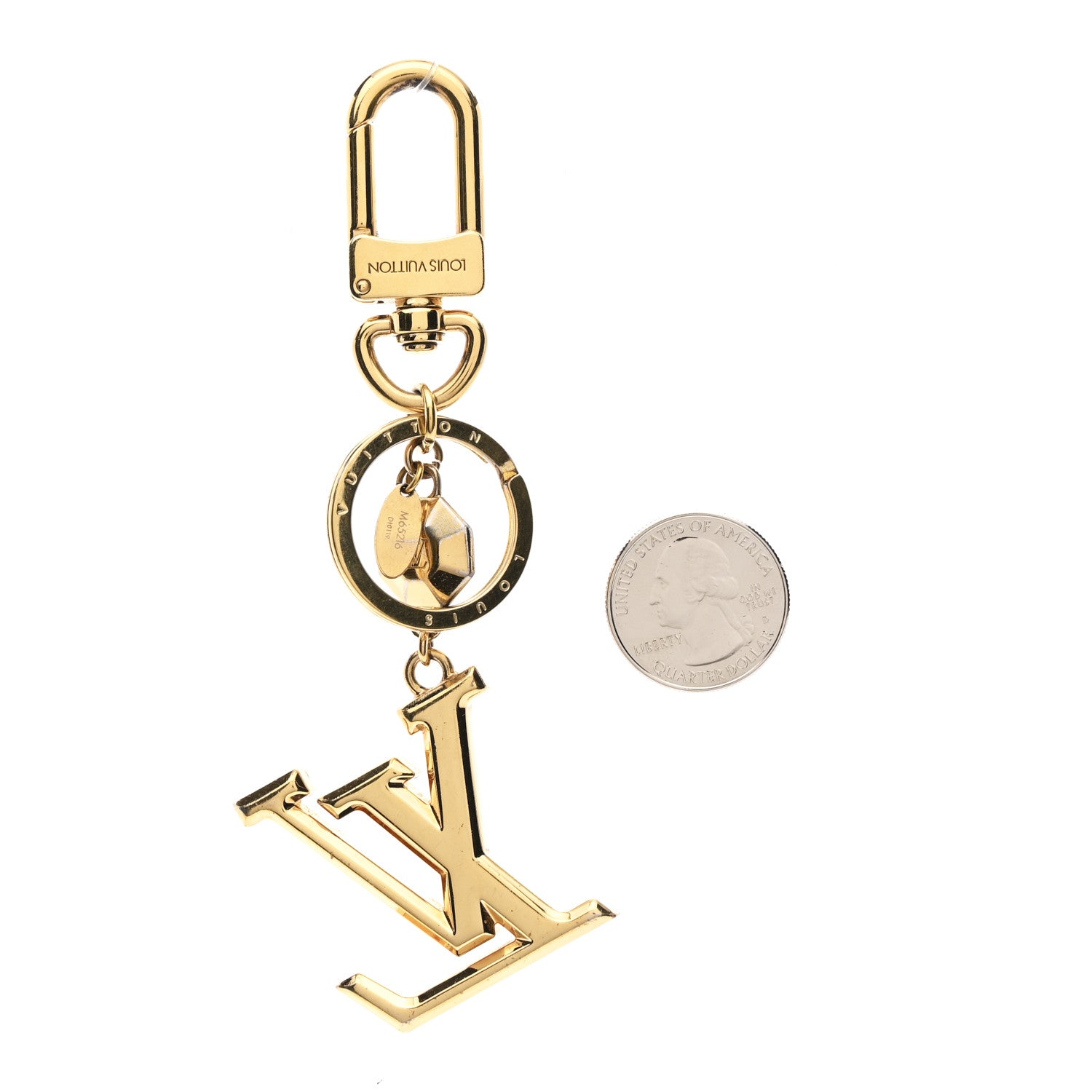 Louis Vuitton LV Facettes Bag Charm Key Holder Gold 2 of 4