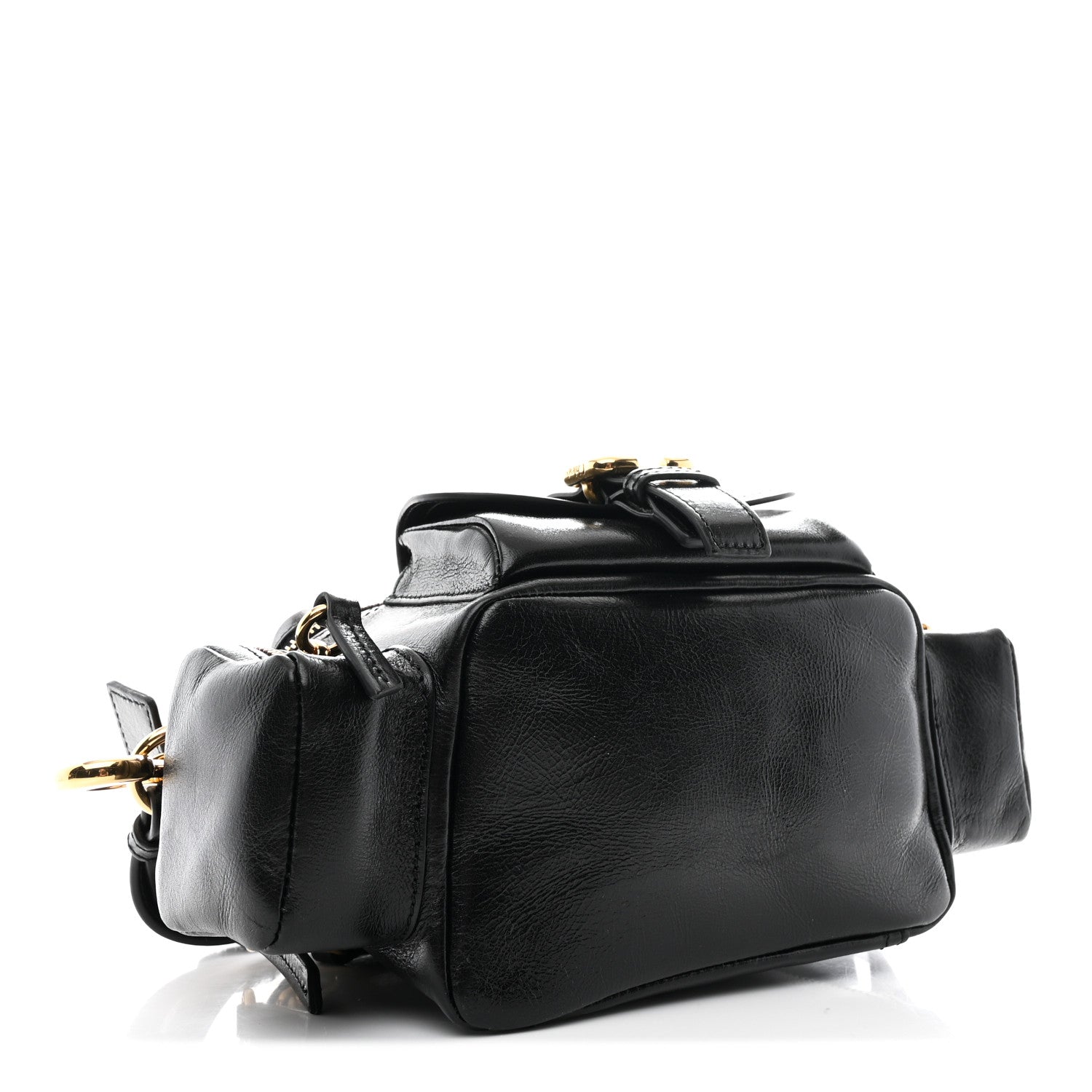 Chloe Shiny Buffalo Small Double Carry Camera Bag Black 4 of 10