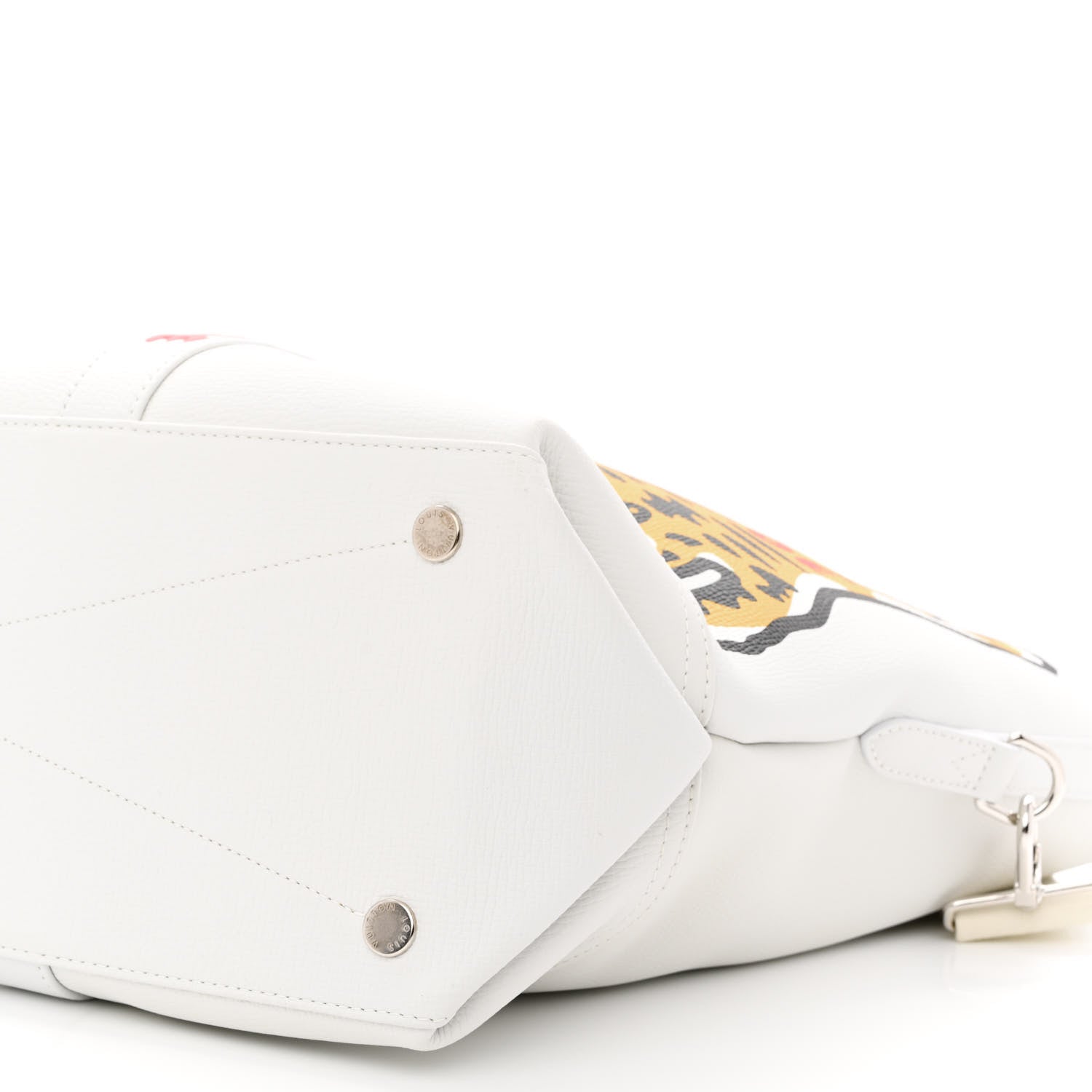 Louis Vuitton X NIGO Calfskin Tiger Journey Tote White 8 of 8