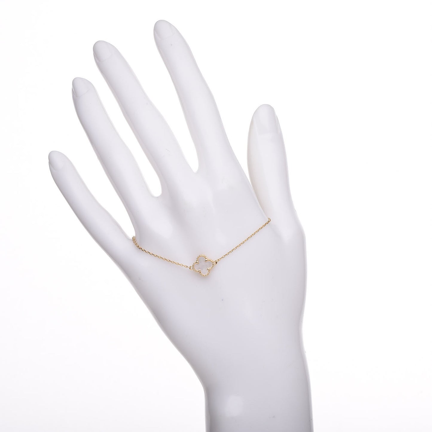 18K Yellow Gold Mother of Pearl Sweet Alhambra Bracelet