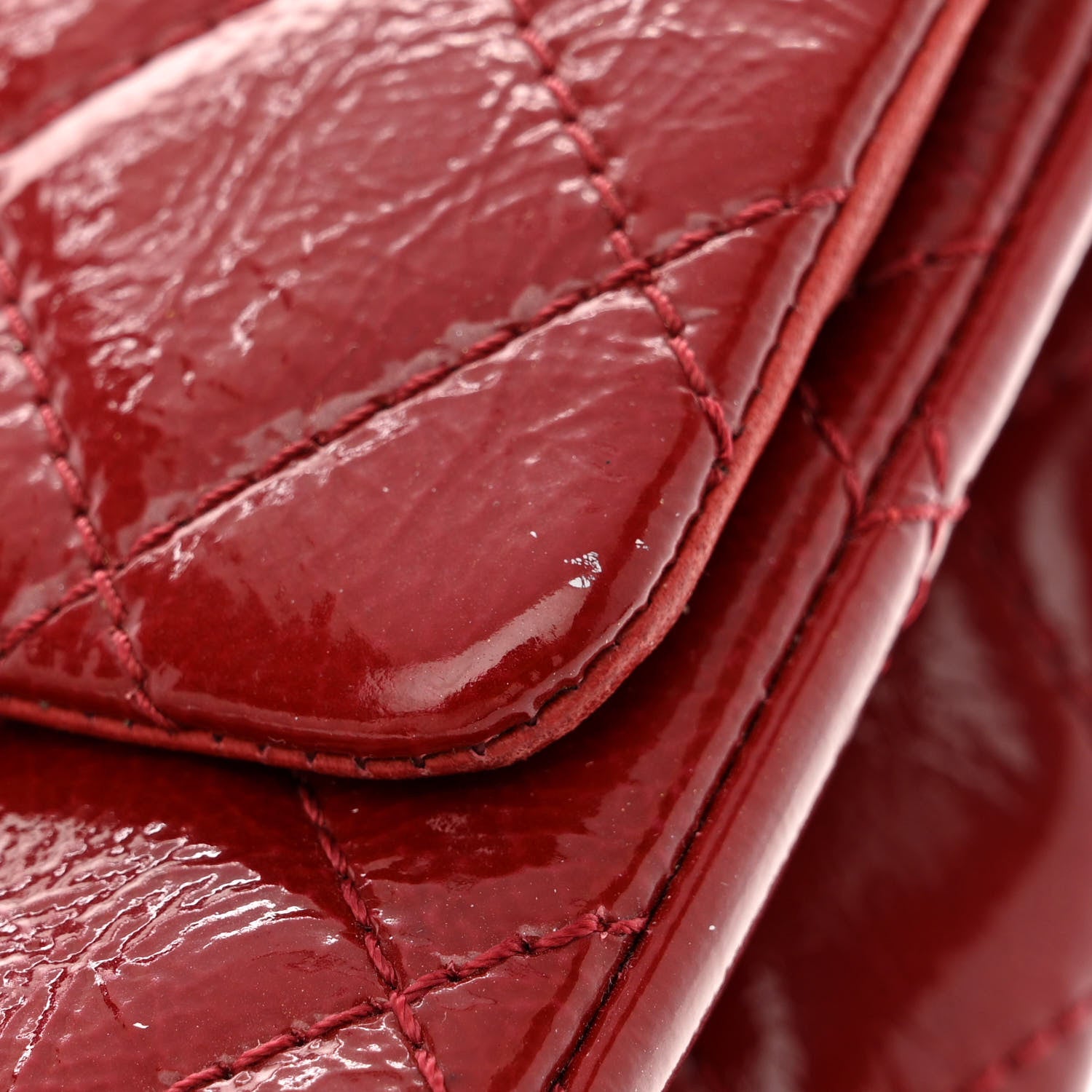 Chanel Aged Glazed Calfskin Quilted 2.55 Reissue 226 Flap Red 14 of 14