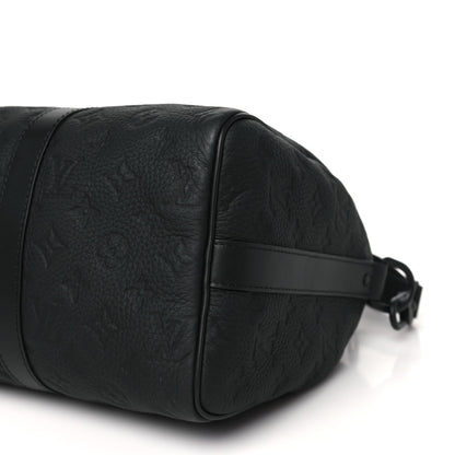 Louis Vuitton Monogram Taurillon Keepall Bandouliere 35 Black 9 of 9