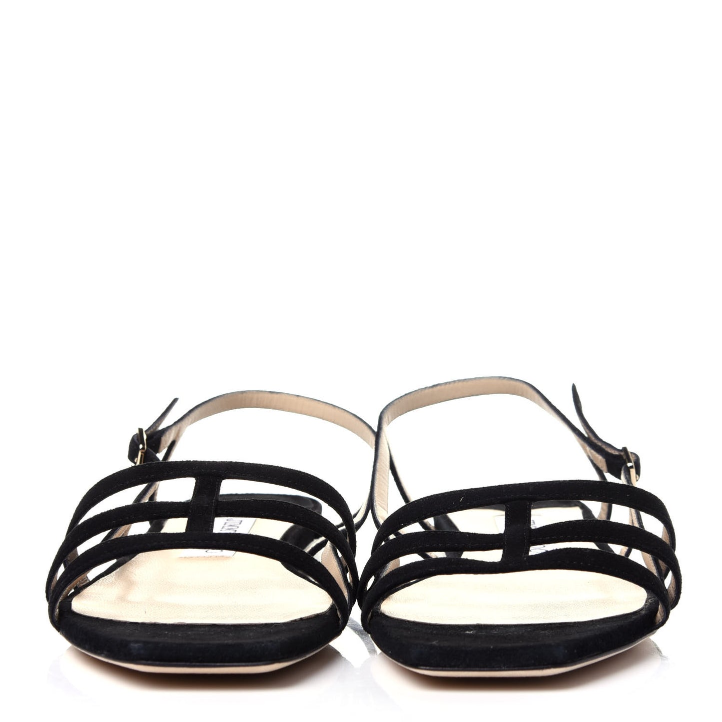 Suede Arien Cage Slingback Sandals 38.5 Black