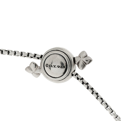 David Yurman Sterling Silver Diamond Cable Continuance Heart Adjustable Necklace 4 of 5