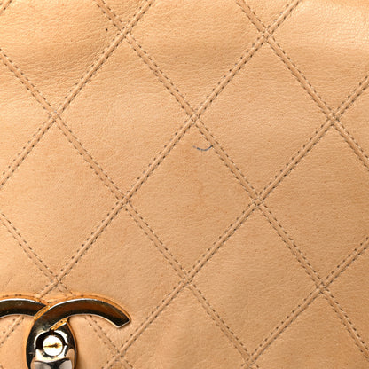 Chanel Lambskin Stitched Medium Single Flap Beige 12 of 16