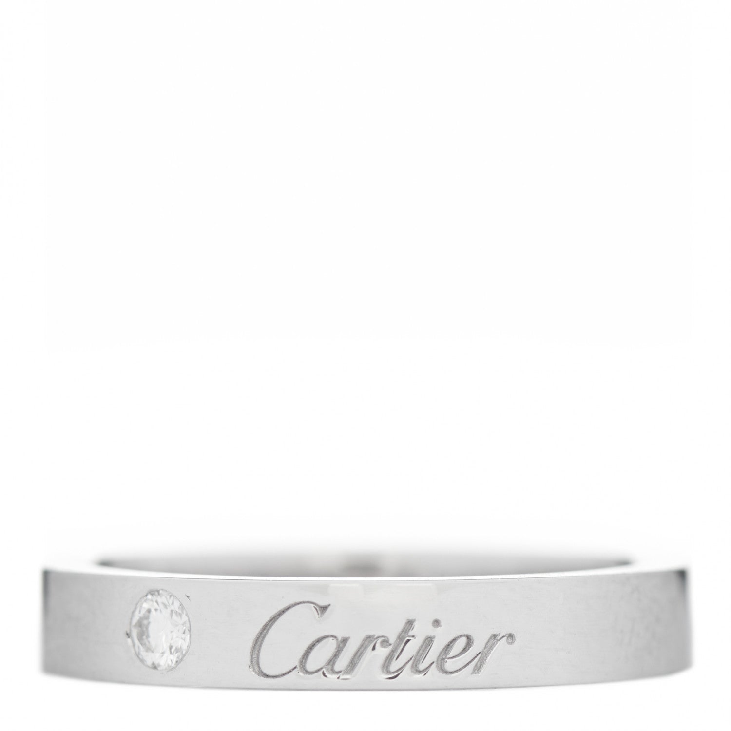 Cartier Platinum Diamond 3mm C De Cartier Wedding Band 47 4 1 of 7