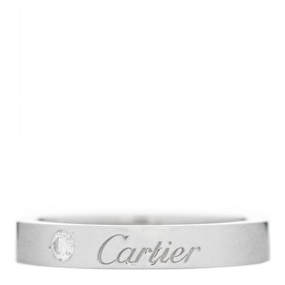 Cartier Platinum Diamond 3mm C De Cartier Wedding Band 47 4 1 of 7