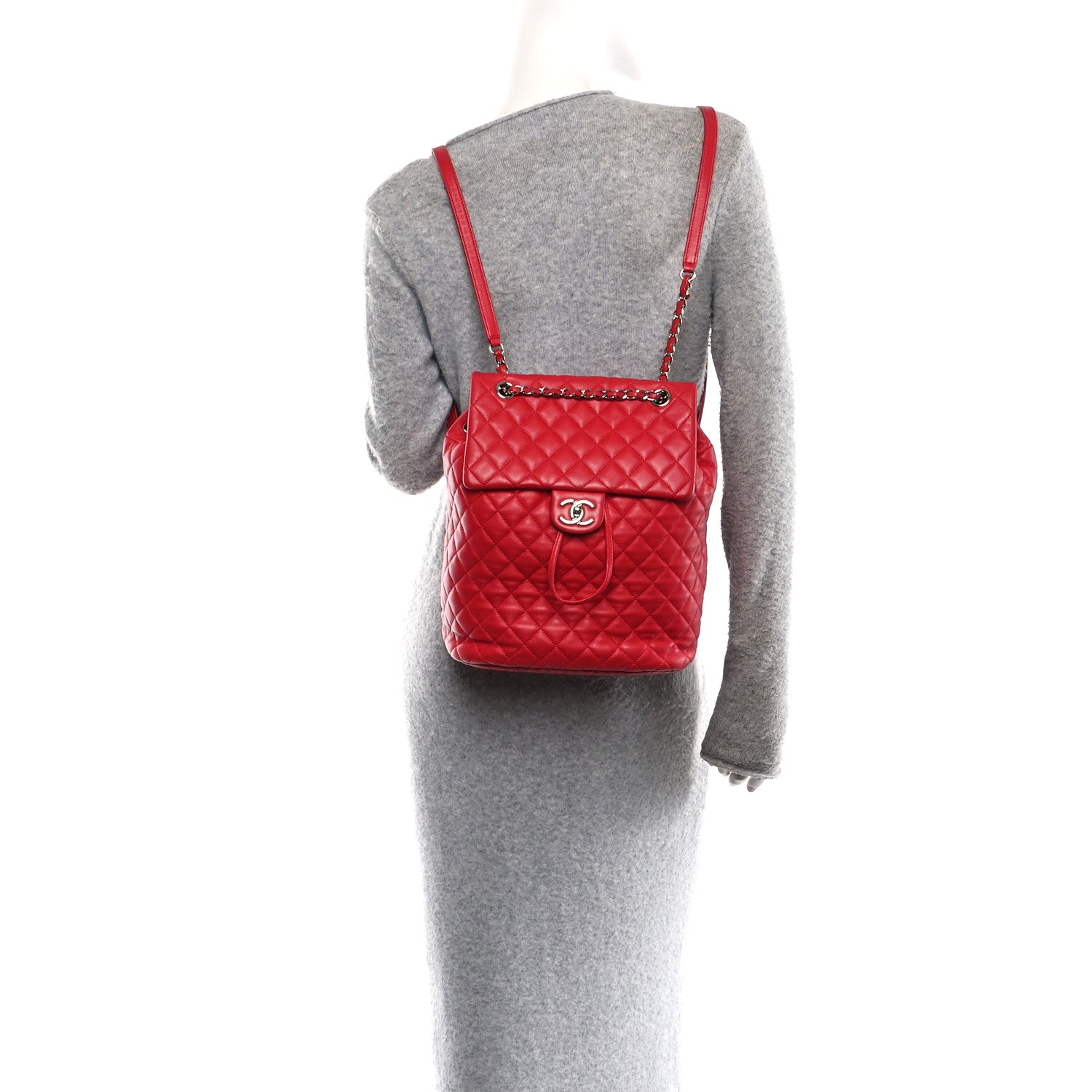 Chanel Lambskin Quilted Large Urban Spirit Backpack Red 2 of 12