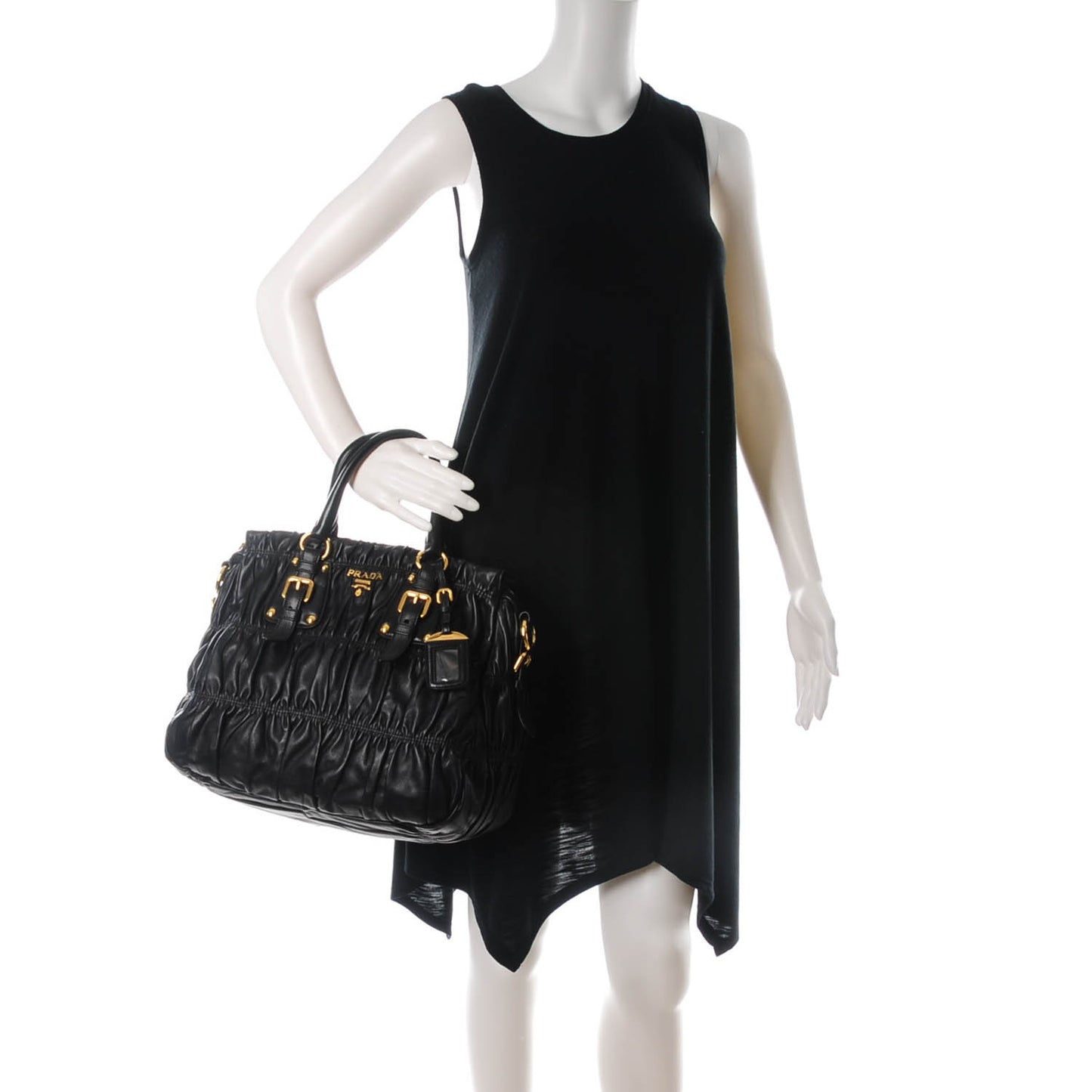 Nappa Gaufre Tote Nero Black