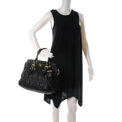 Prada Nappa Gaufre Tote Nero Black 2 of 8