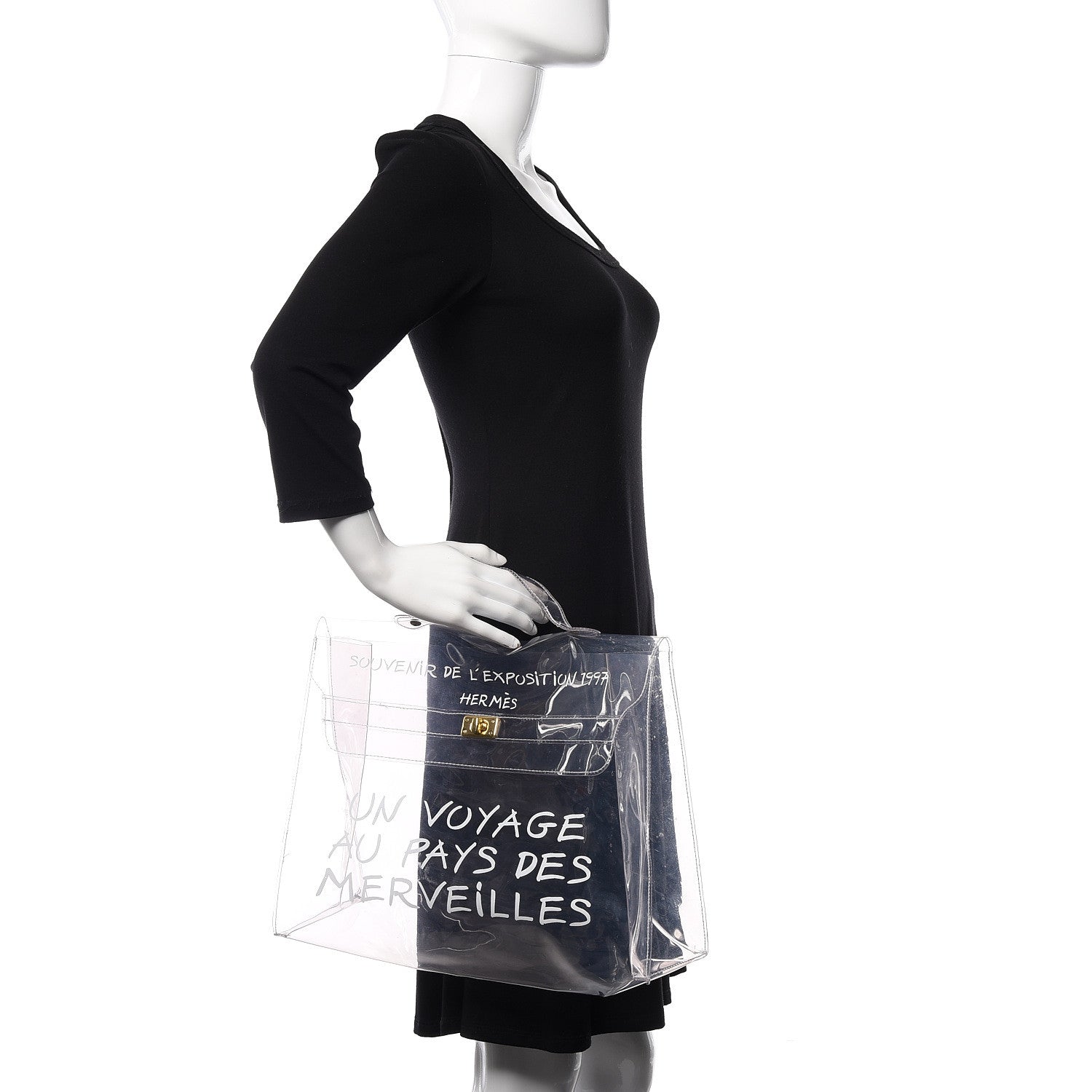 Hermes Vinyl Souvenir De L'Exposition Kelly Transparent 2 of 16
