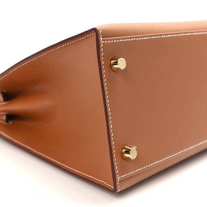 Hermes Madame Calfskin Kelly Sellier 28 Gold 8 of 11