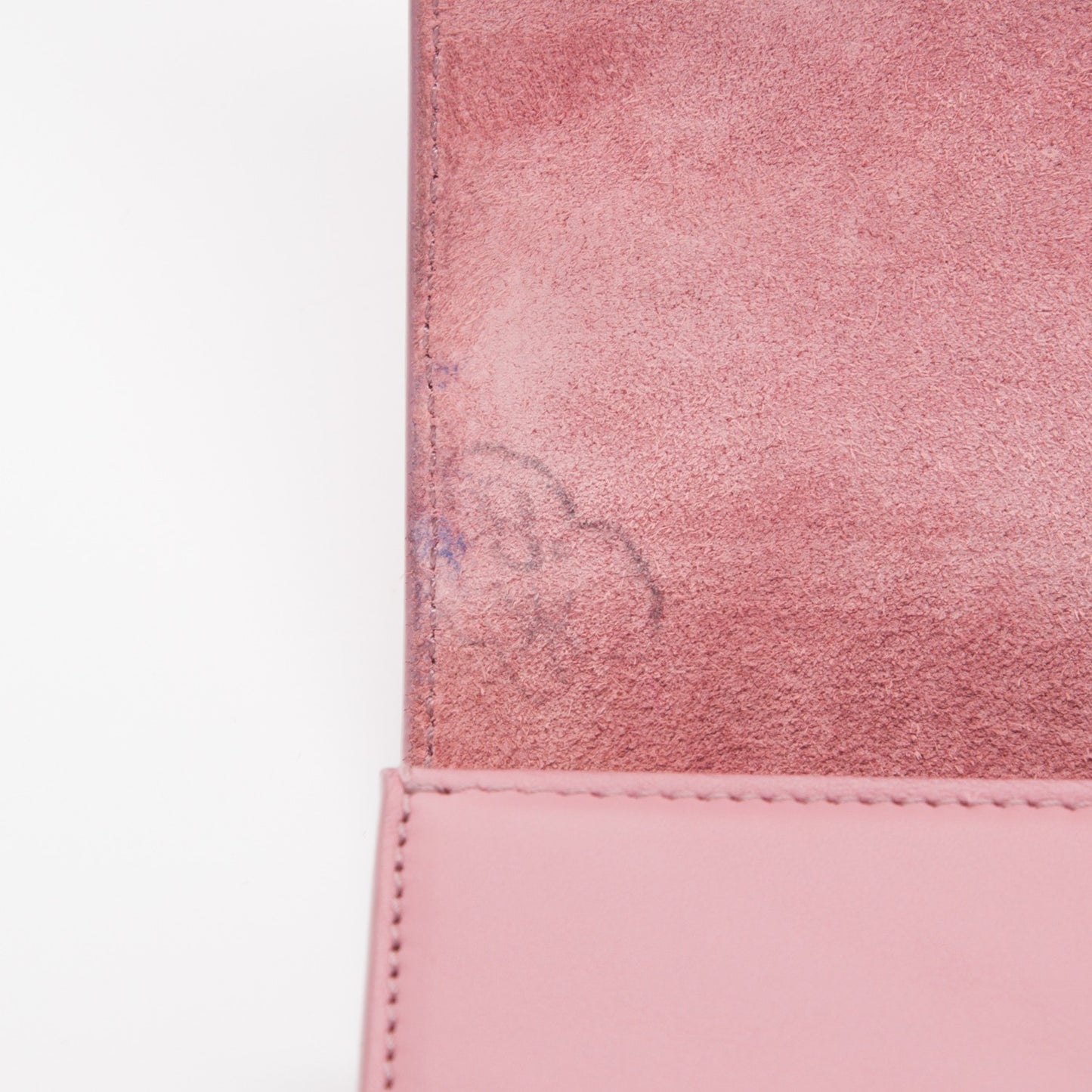 Calfskin Classic Y Ligne Clutch Dark Rose