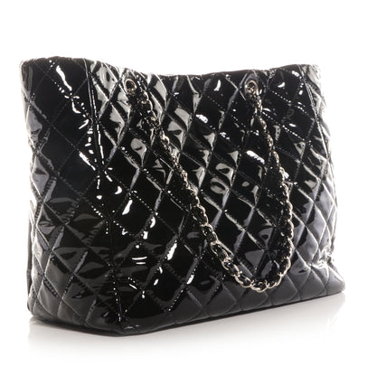 Chanel Patent Quilted Chic and Glitter Large Tote Black 3 of 7