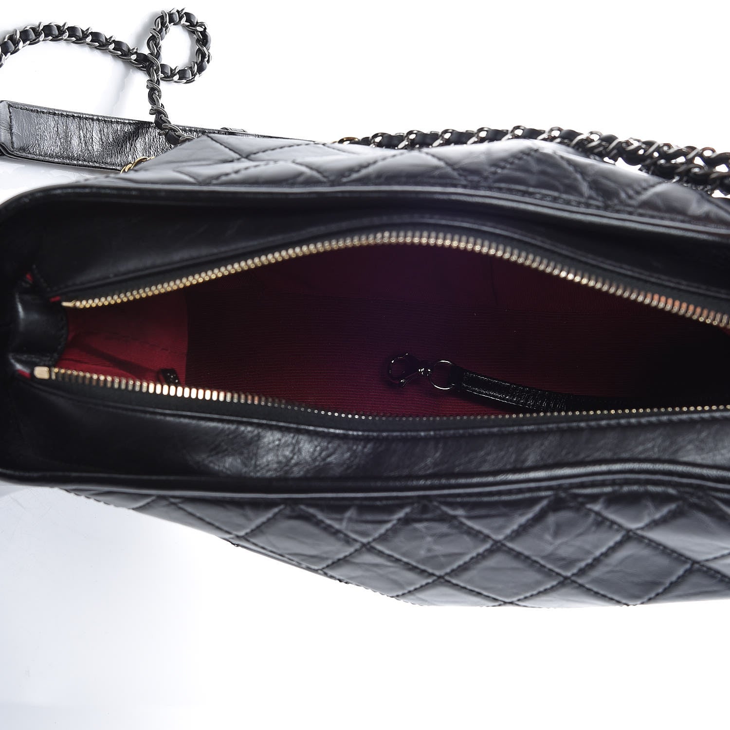 Chanel Aged Calfskin Quilted Medium Gabrielle Hobo Black 5 of 10